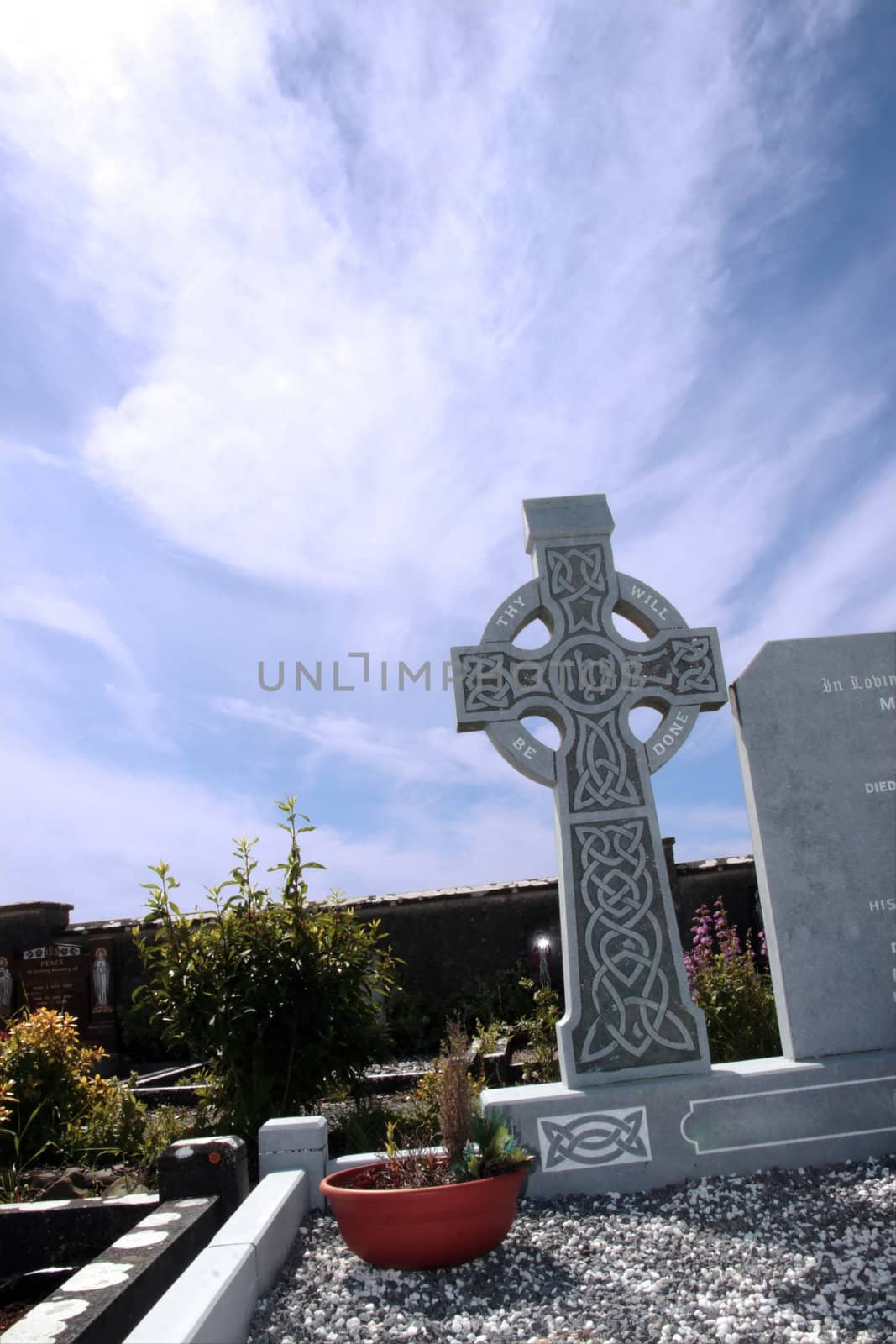 an old irish graveyard in Kerry on the west coast of Ireland