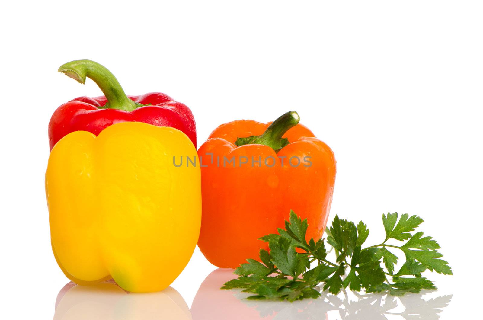 Health food vegetables isolated on a white background.