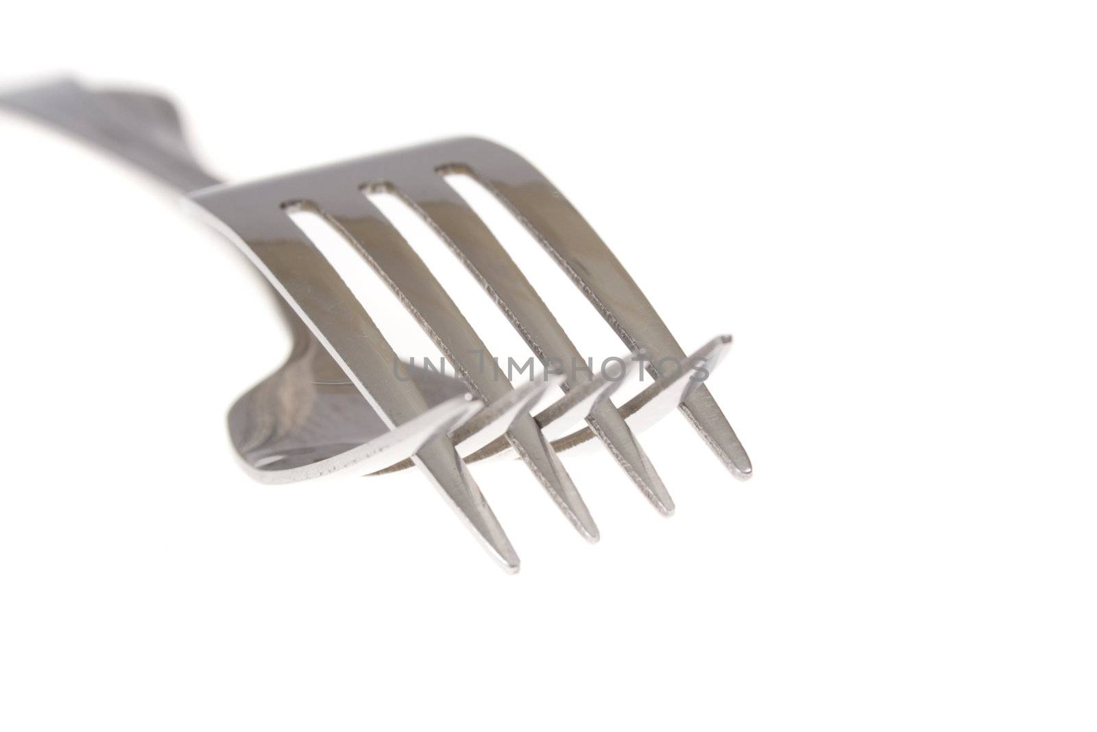 two forks photo on the white background