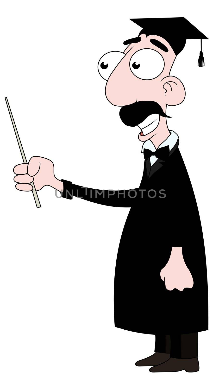 Isolated cartoon Teacher character