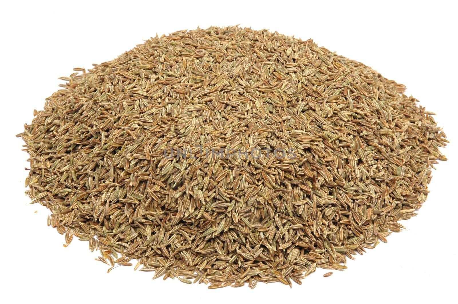 cumin seeds , asian spice,isolated on a white background.