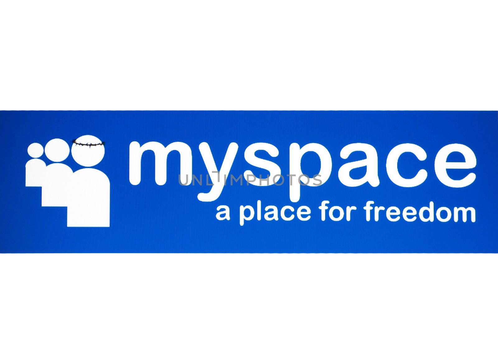 Myspace Logo on a laptop screen