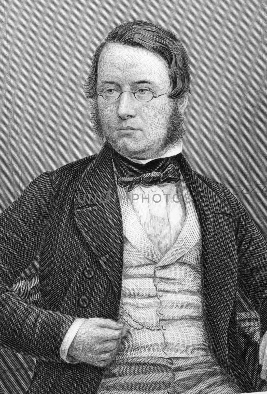 Lyon Playfair, 1st Baron Playfair (1818-1898) on engraving from 1800s. Scottish scientist and Liberal politician. Engraved by C.Cook after a picture by A.Claudet and published by W.Mackenzie.