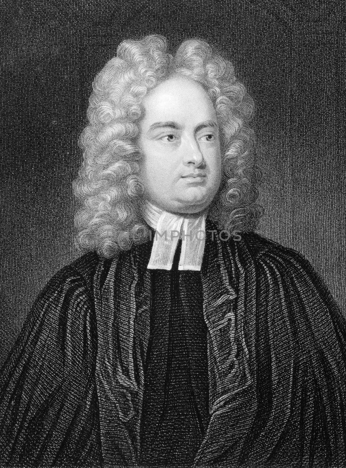 Jonathan Swift (1667-1745) on engraving from 1800s. Irish satirist, essayist, political pamphleteer, poet and cleric. Published by W.Mackenzie. 