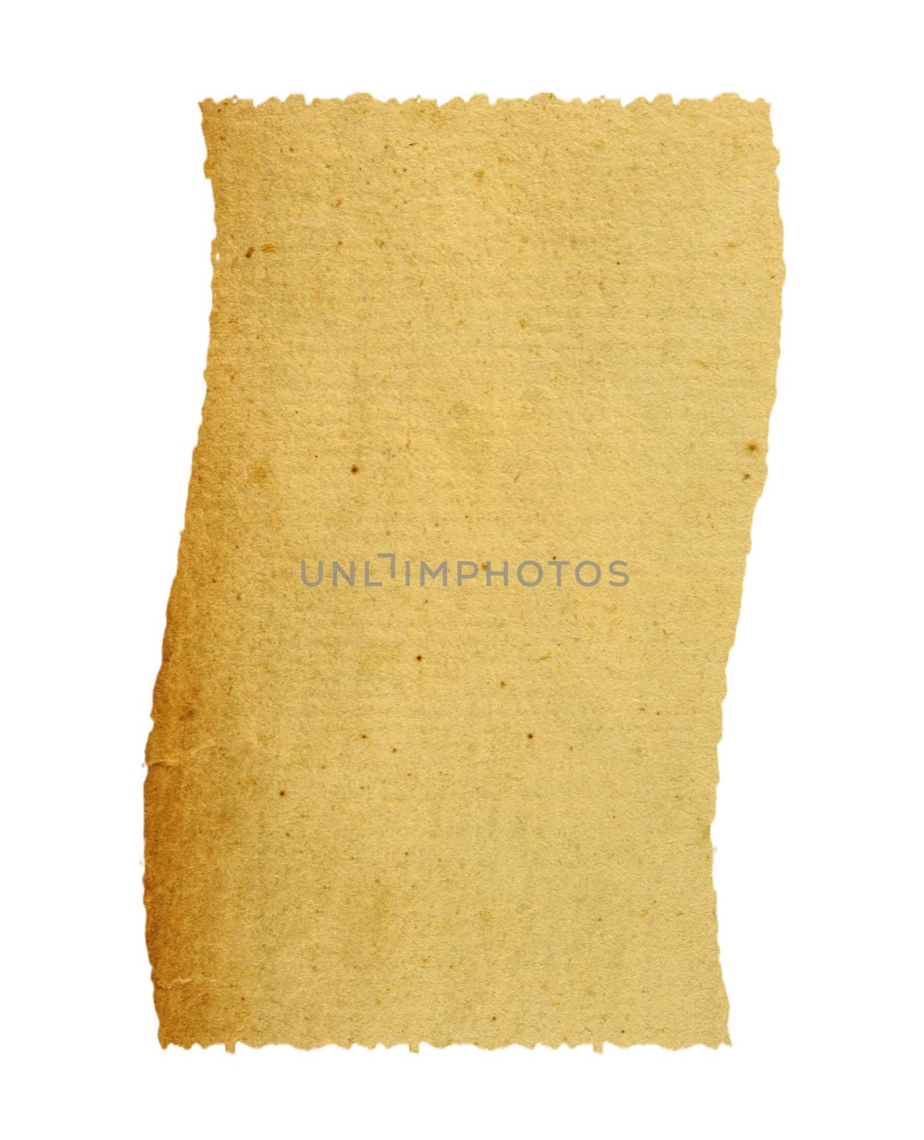 Vintage paper isolated in white