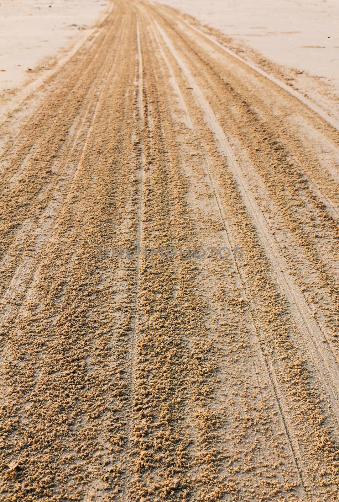 Print dragged on the sand