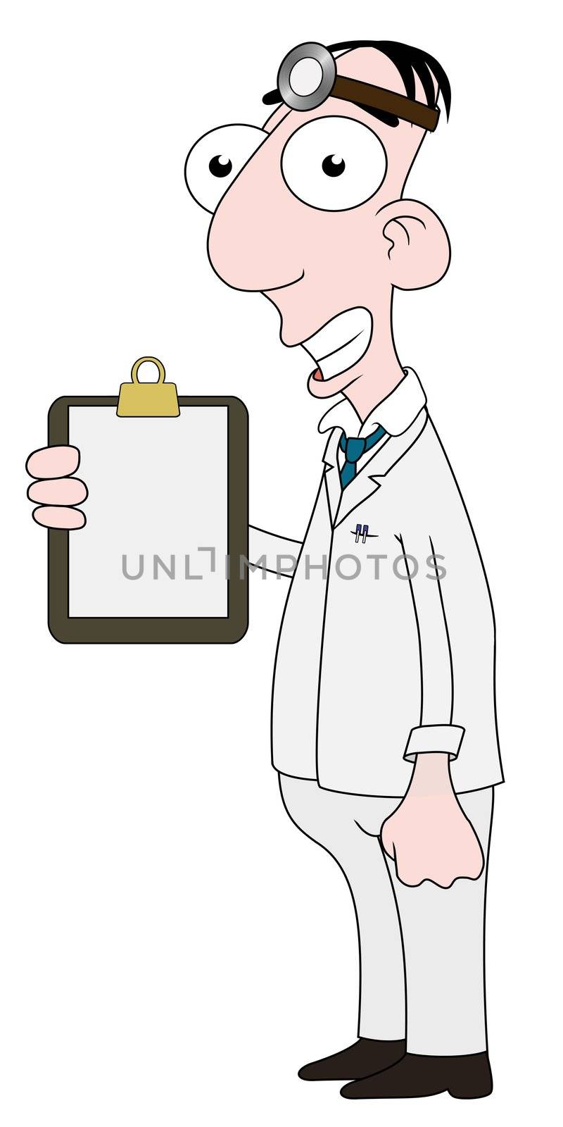 Isolated cartoon Doctor character