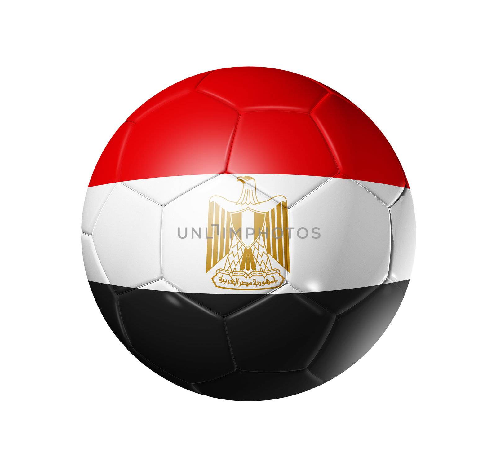 Soccer football ball with Egypt flag by daboost