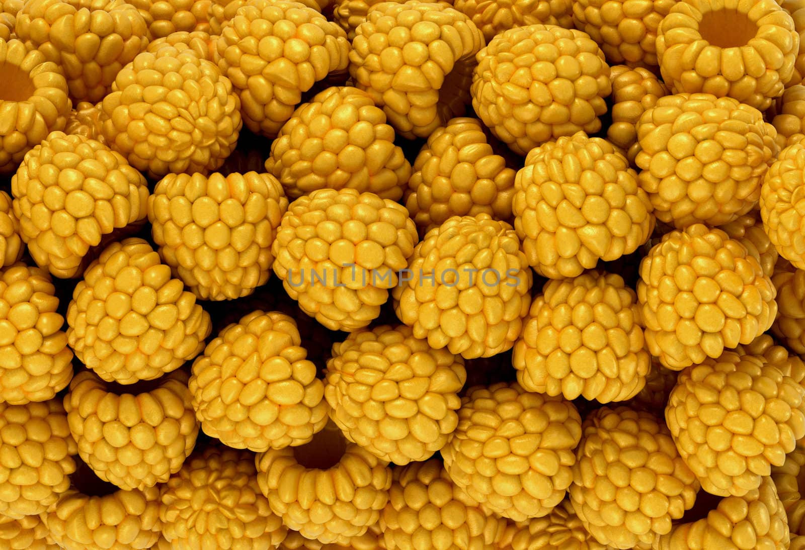 Yellow raspberry texture or background by Arsgera