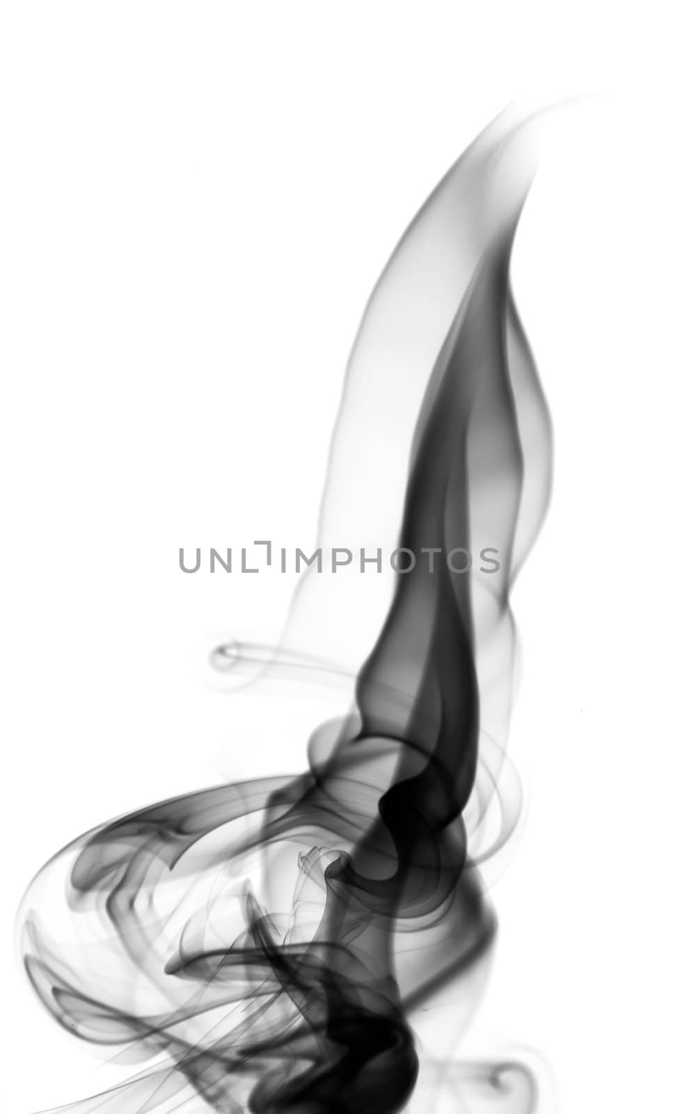 Abstract fume shapes on white by Arsgera