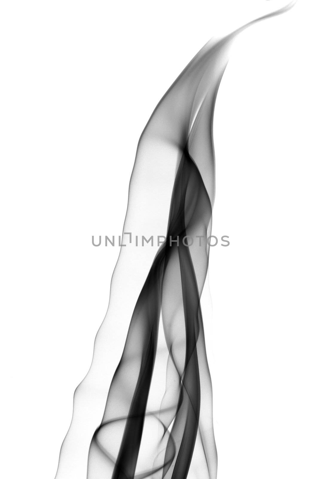 Abstract fume swirl on white by Arsgera
