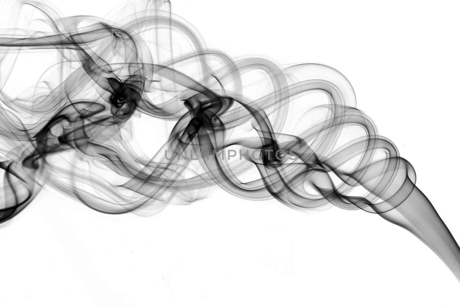 Magic Abstract fume shapes over the white background