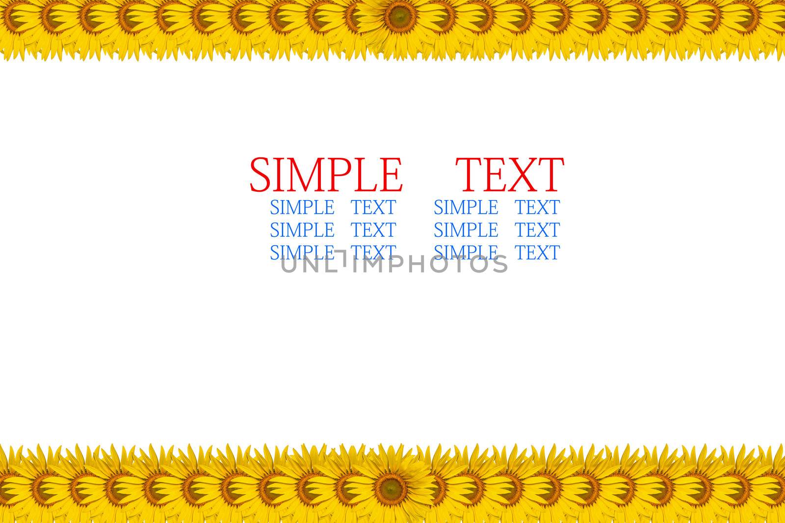 sunflower frame with space for text