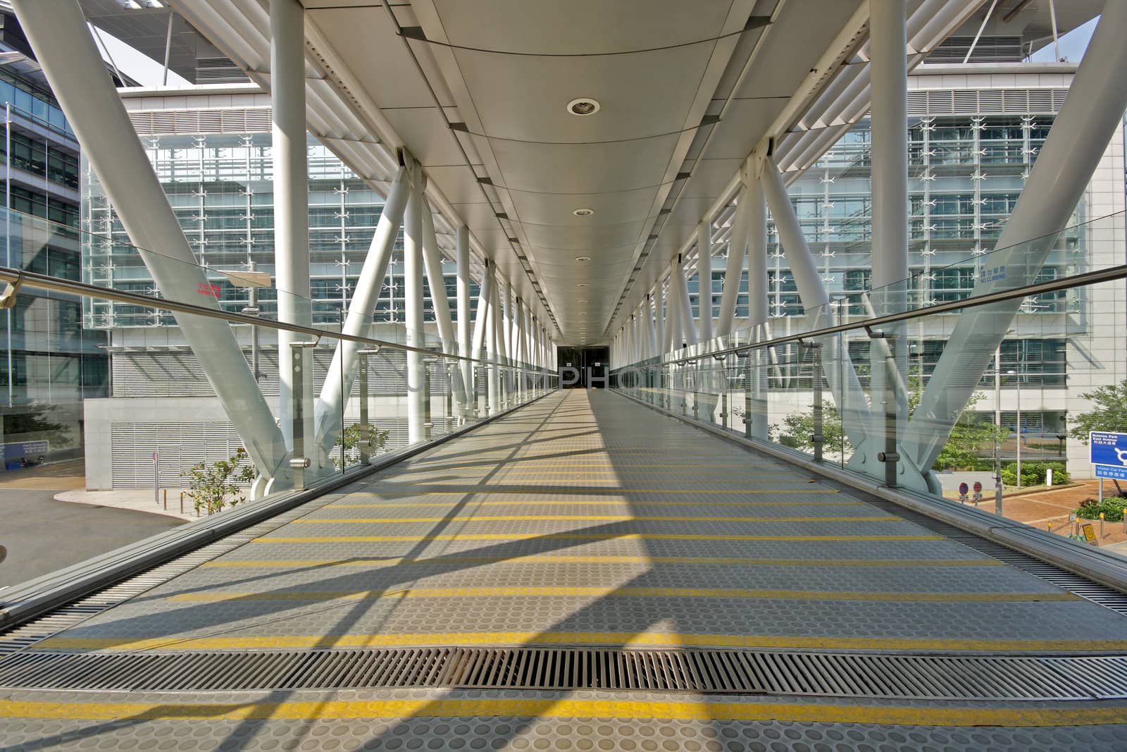footbridge in door at day