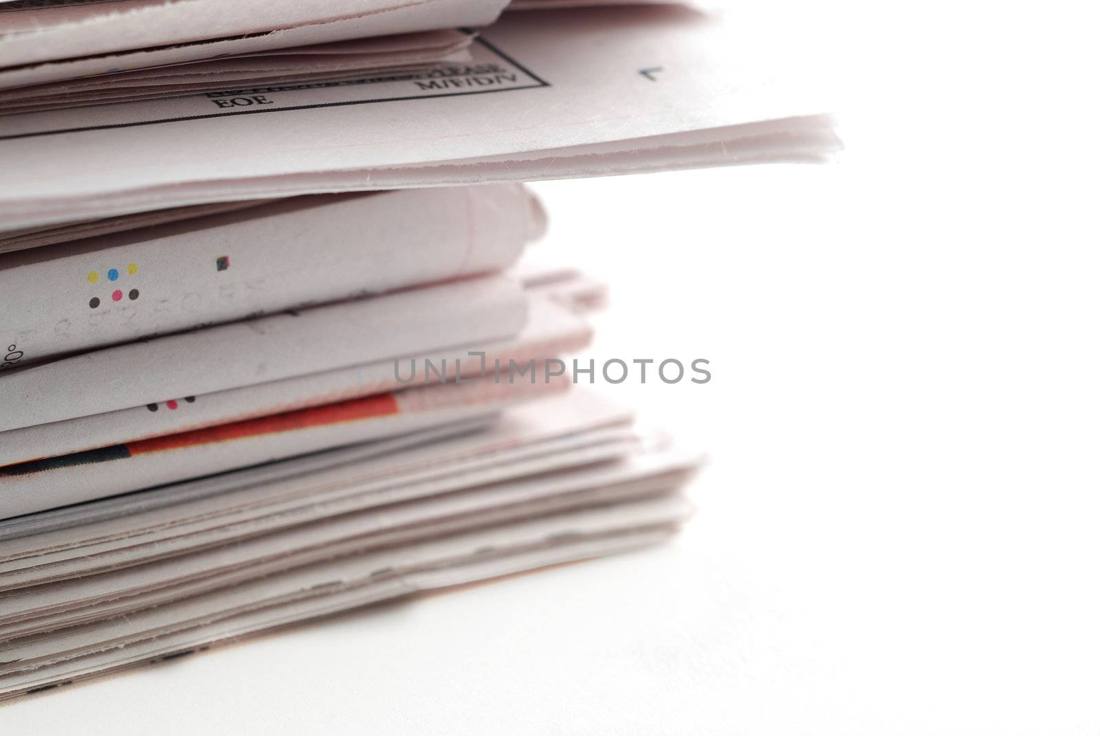 stock pictures of a stack of newspapers or magazines