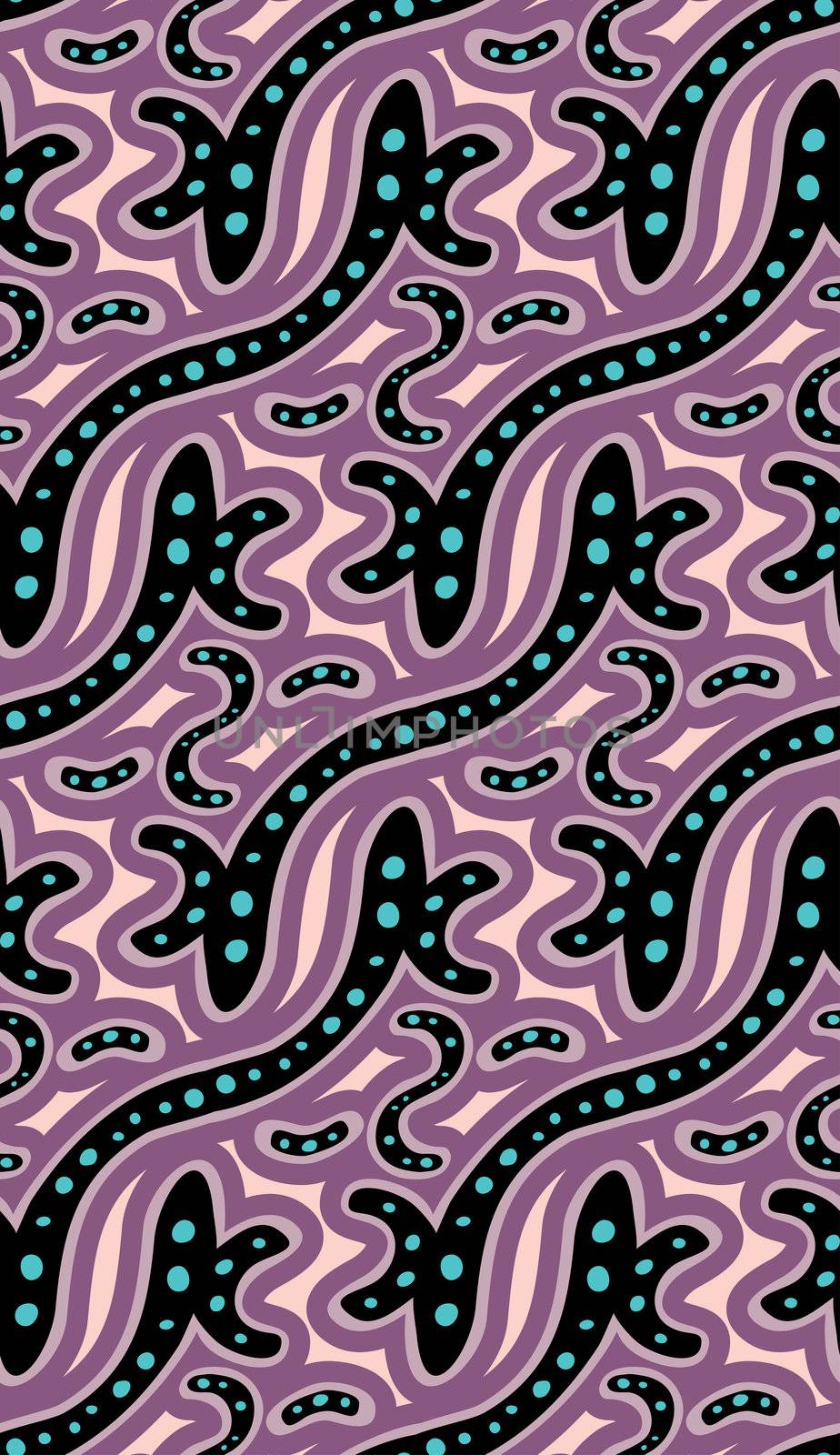 Seamless wallpaper background of salamander-like organic patterns