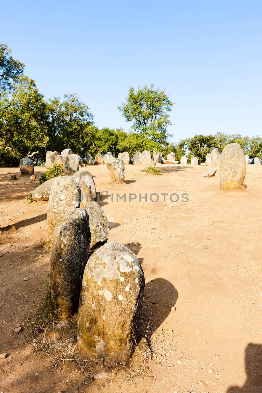 Cromlech of Almendres near Evora, Alentejo, Portugal