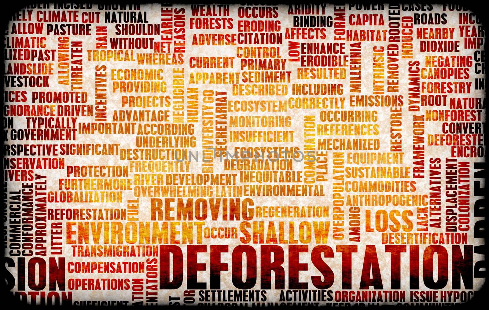 Deforestation Forest Loss Damage Concept as Art