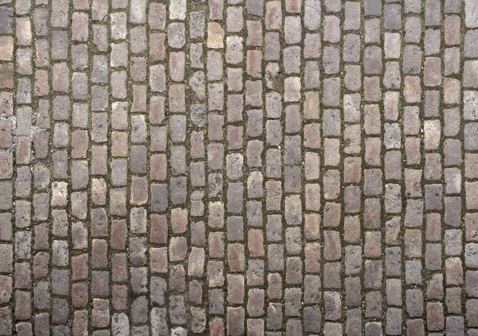 Cobbled road close-up; texture; background
