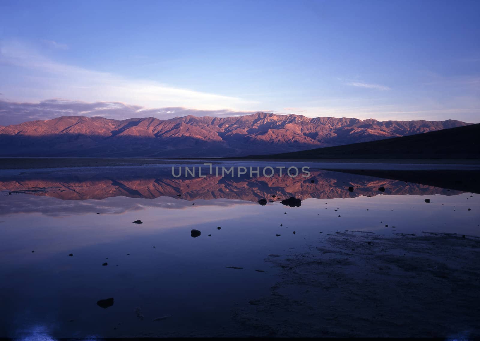 Badwater in Death Valley with elevation of -282 feet bellow see level