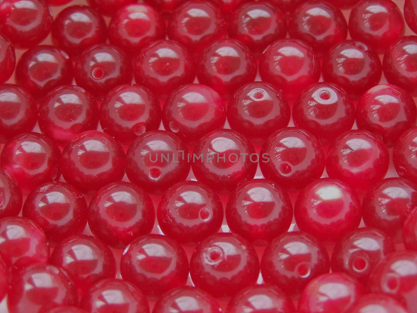 Close up of the many red beads for the background.