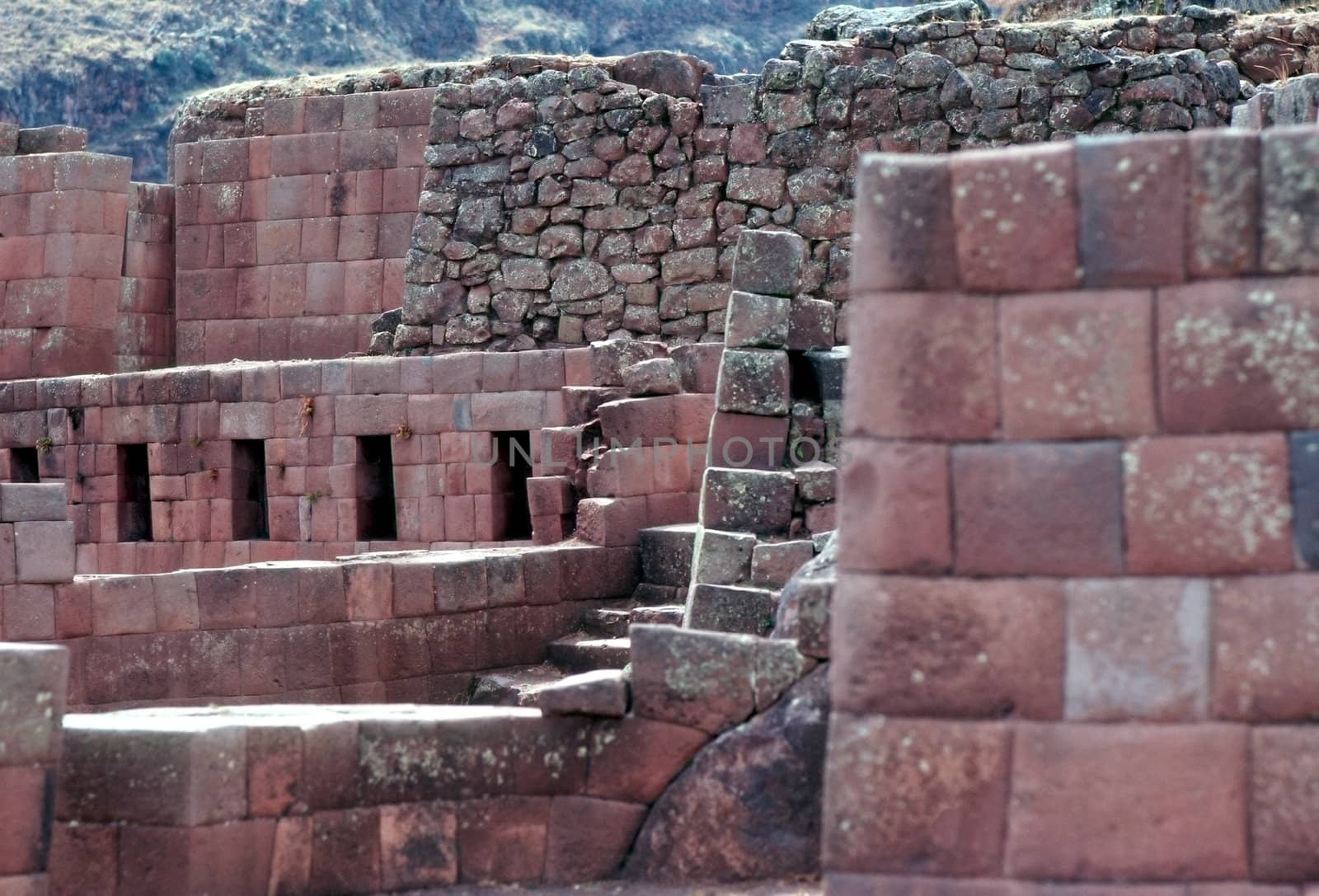 Inka ruins in Pisac, Peru