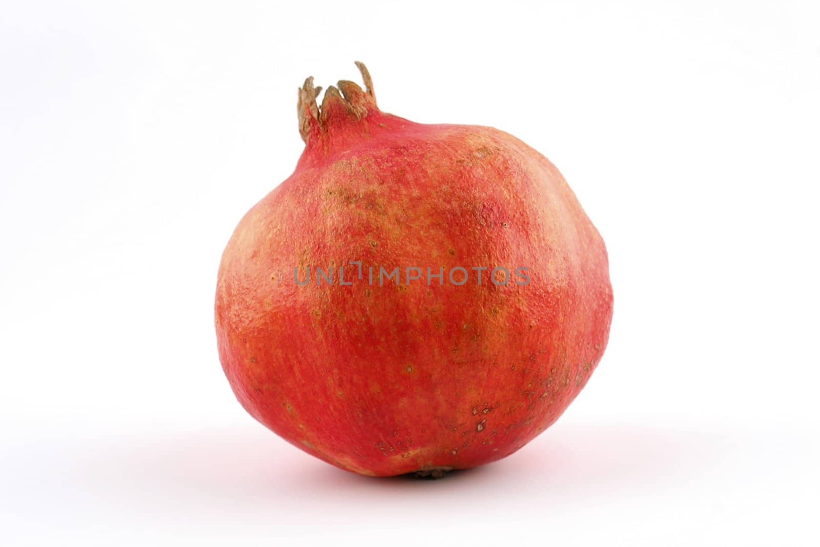 fresh pomegranate on white background by zhu_zhu