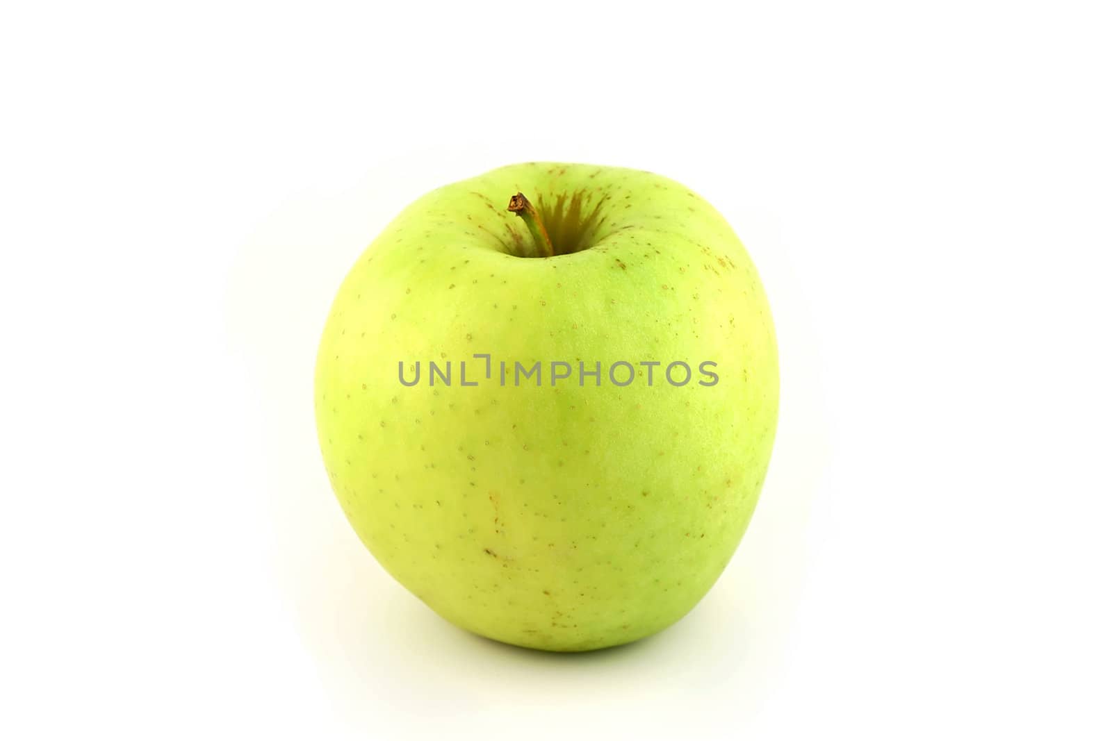 green apple on white background by zhu_zhu
