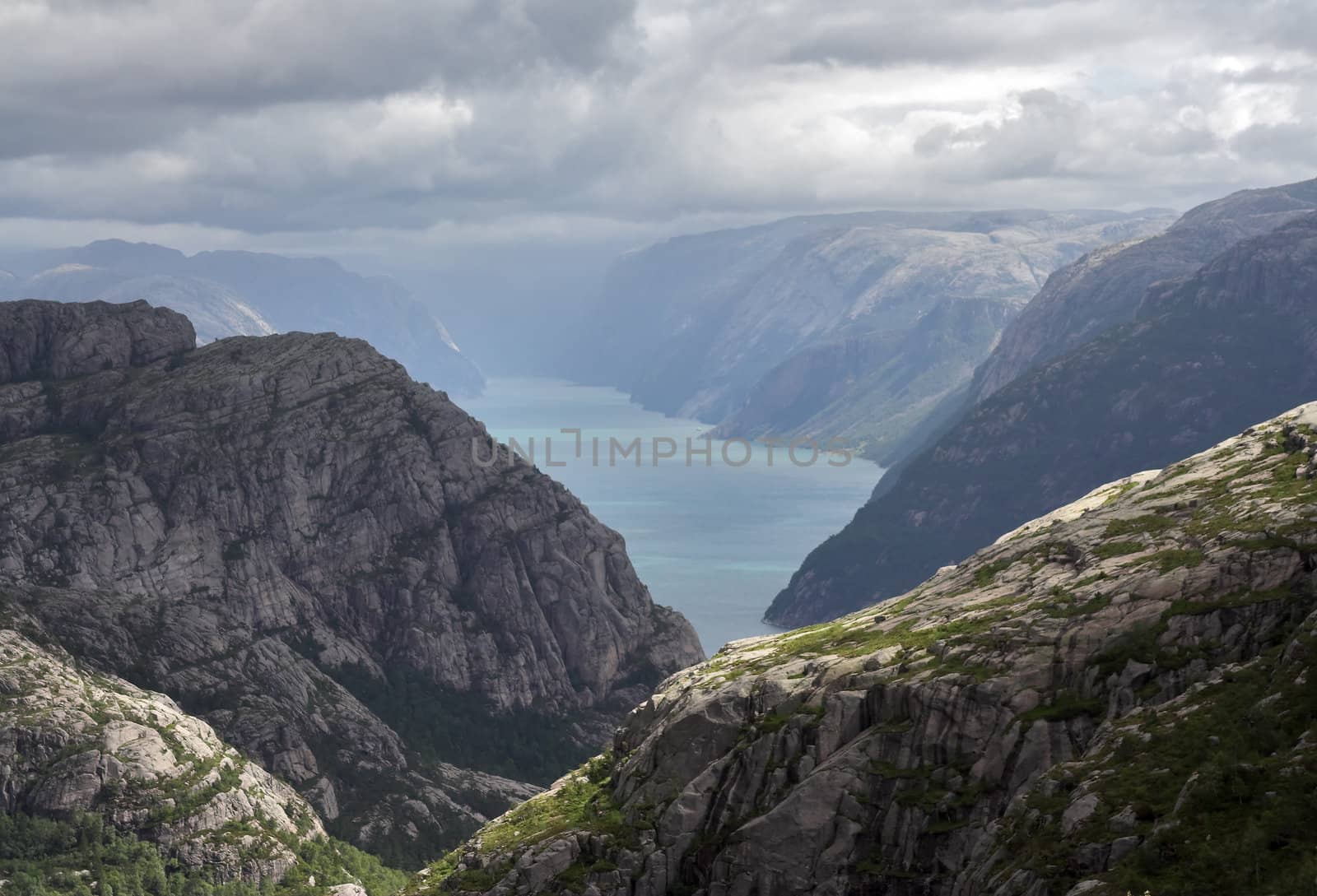 Picturesque view at Lyse fjord (Norway)