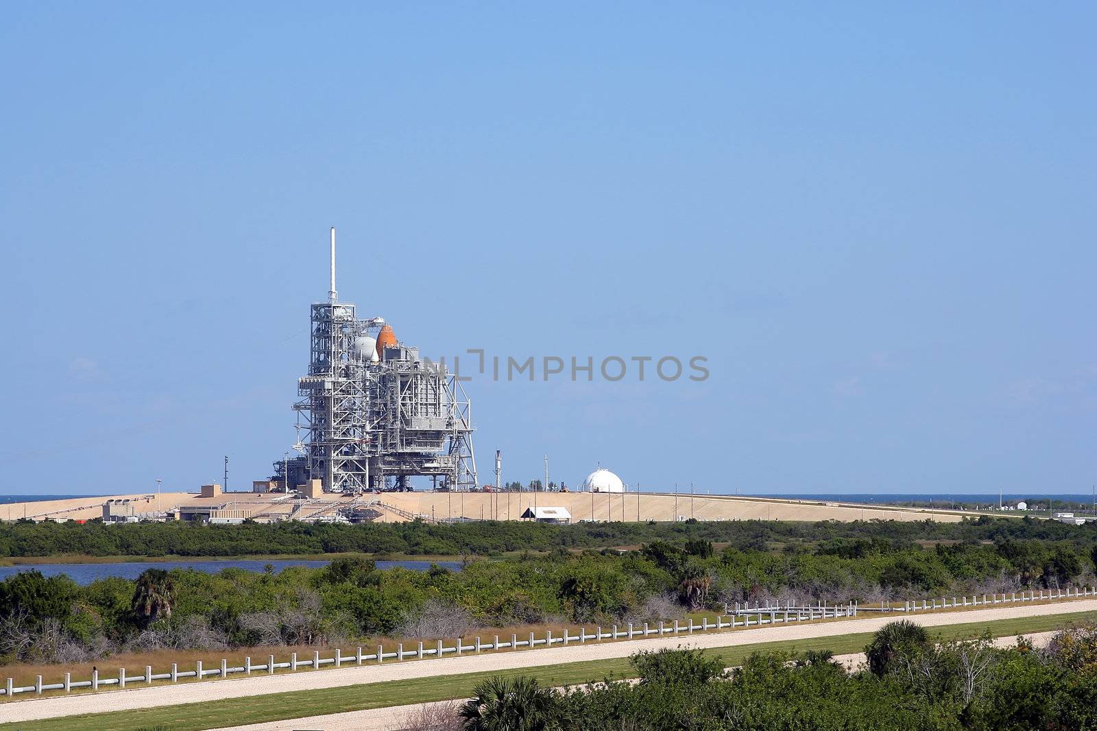 space shuttle on launch platform