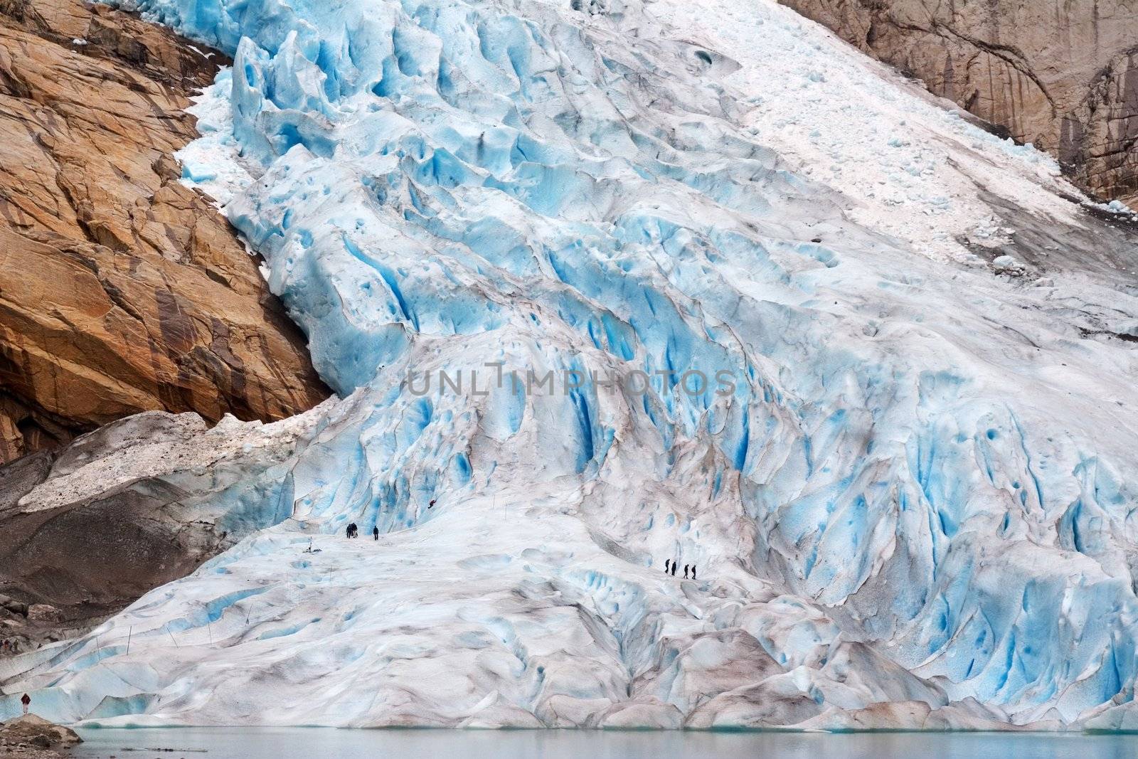 Walking up the glacier - Briksdal, Norway