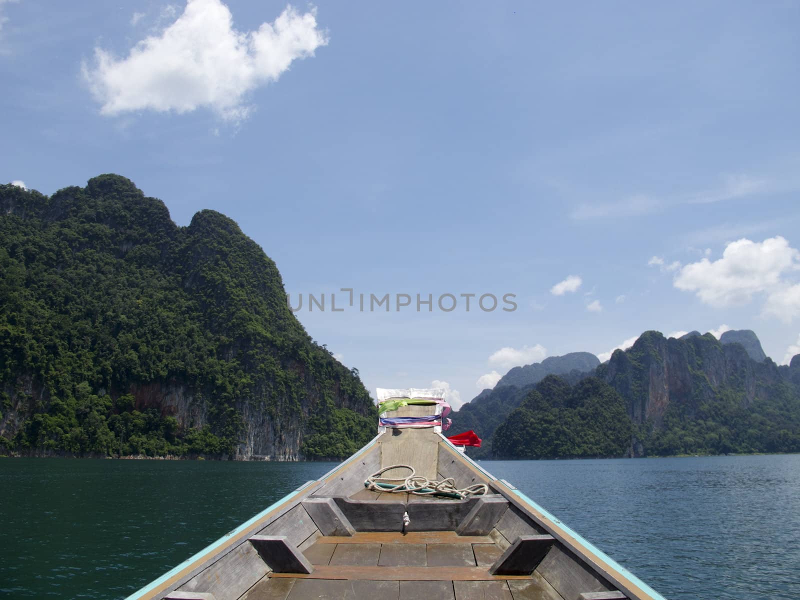 Cloud, Sky, Mountain , Boat and Ratchapapa Dam, Thailand by dul_ny