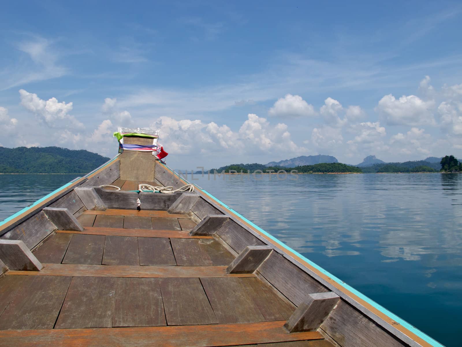 Cloud, Sky, Mountain , Boat and Ratchapapa Dam, Thailand by dul_ny