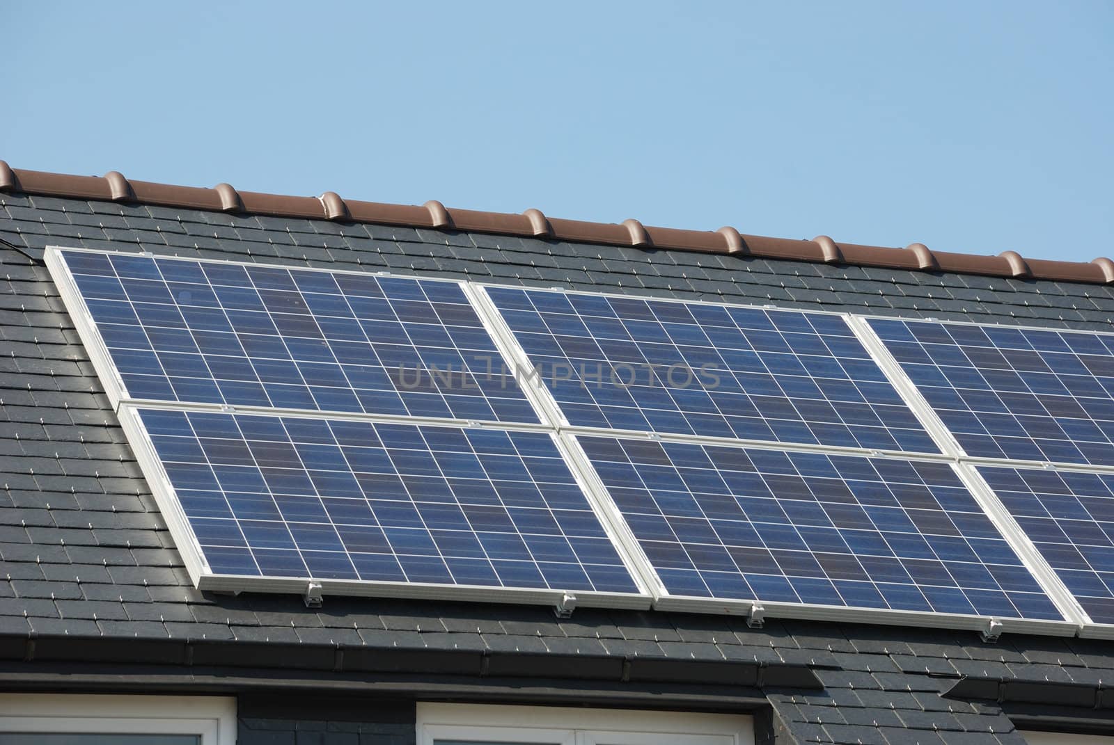 House with solar panels on roof
