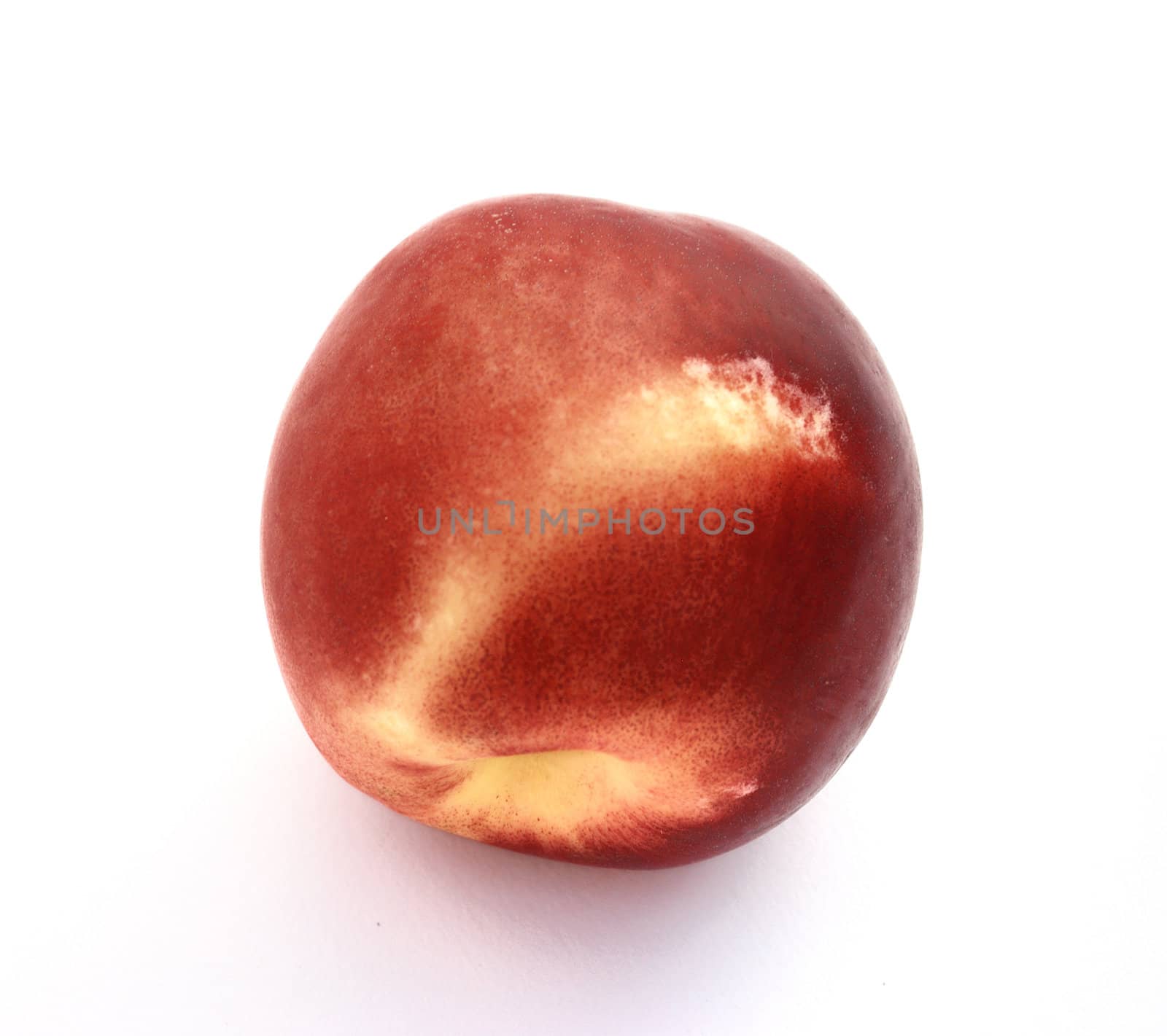 Nectarine on white background