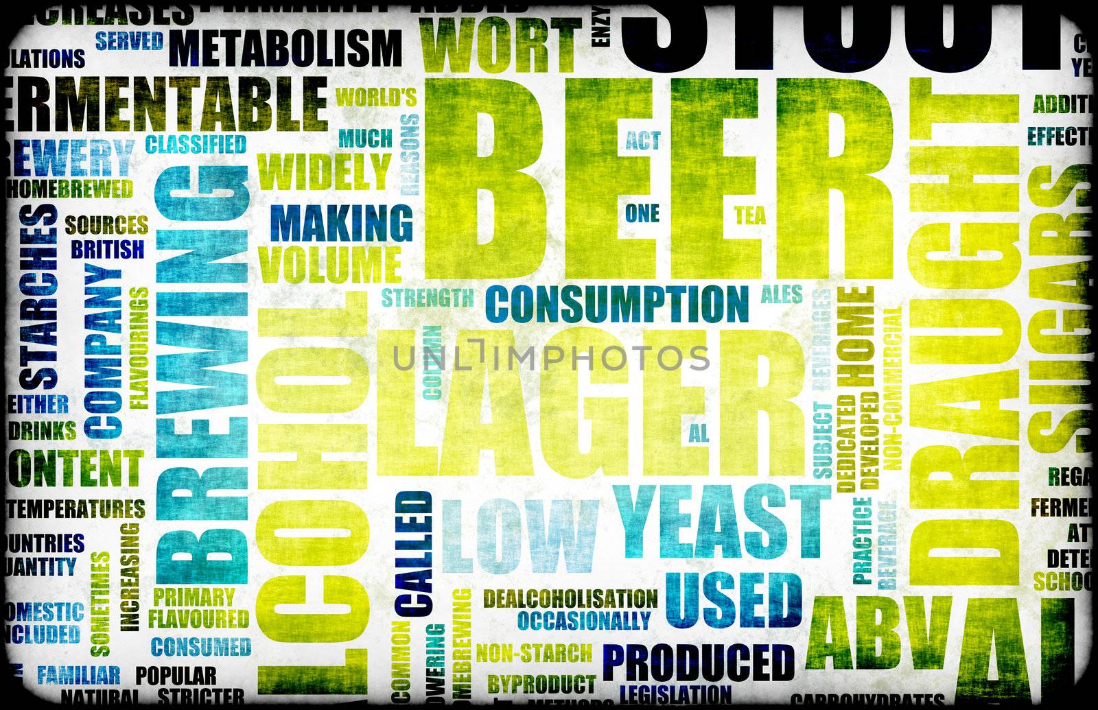 Beer Related Text Design Element as Background