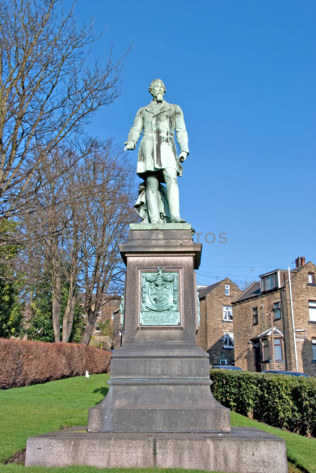 Statue of Colonel Edward Akroyd Halifax Mill Owner and Philanthropist