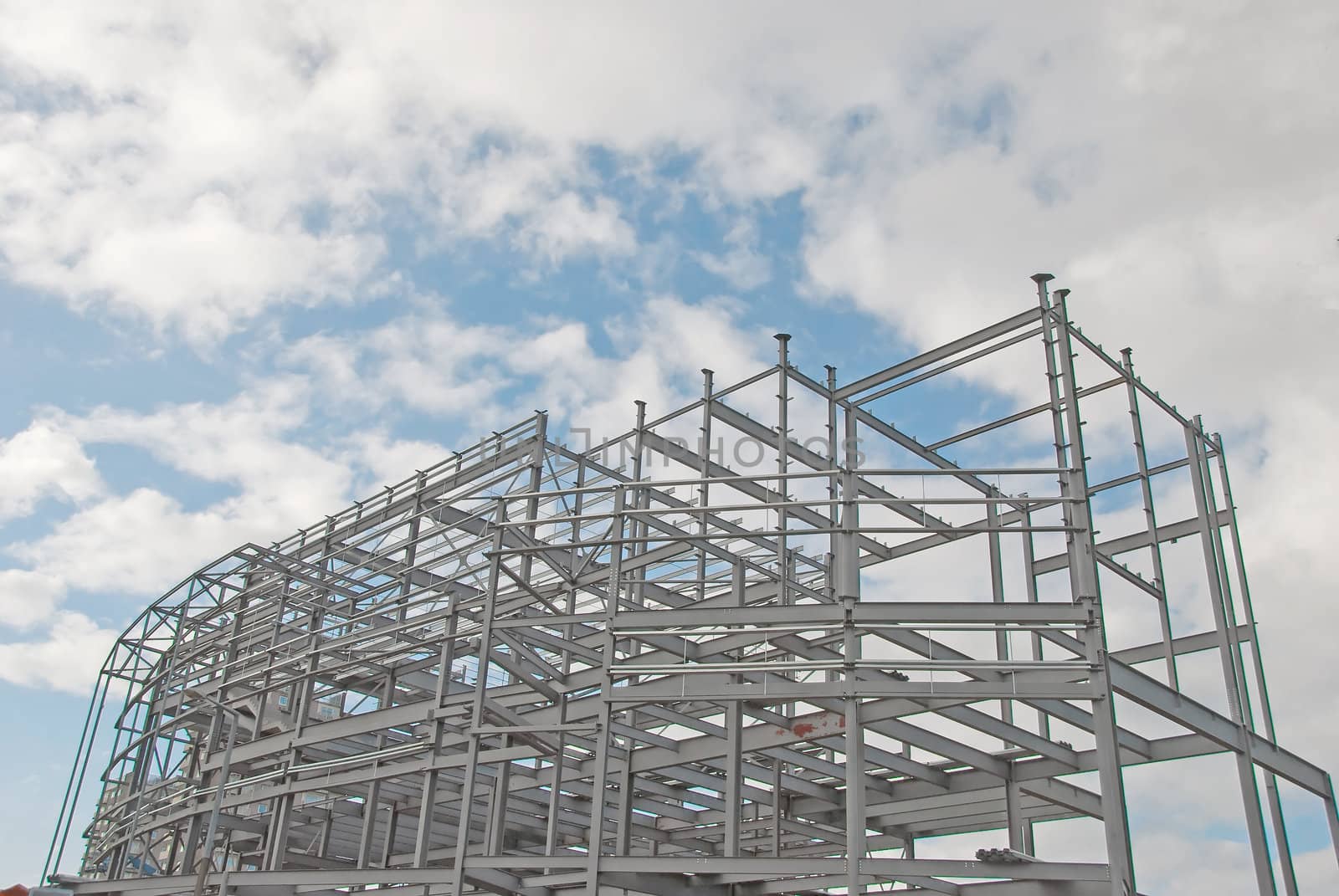 Structural Steelwork against a blue winter sky