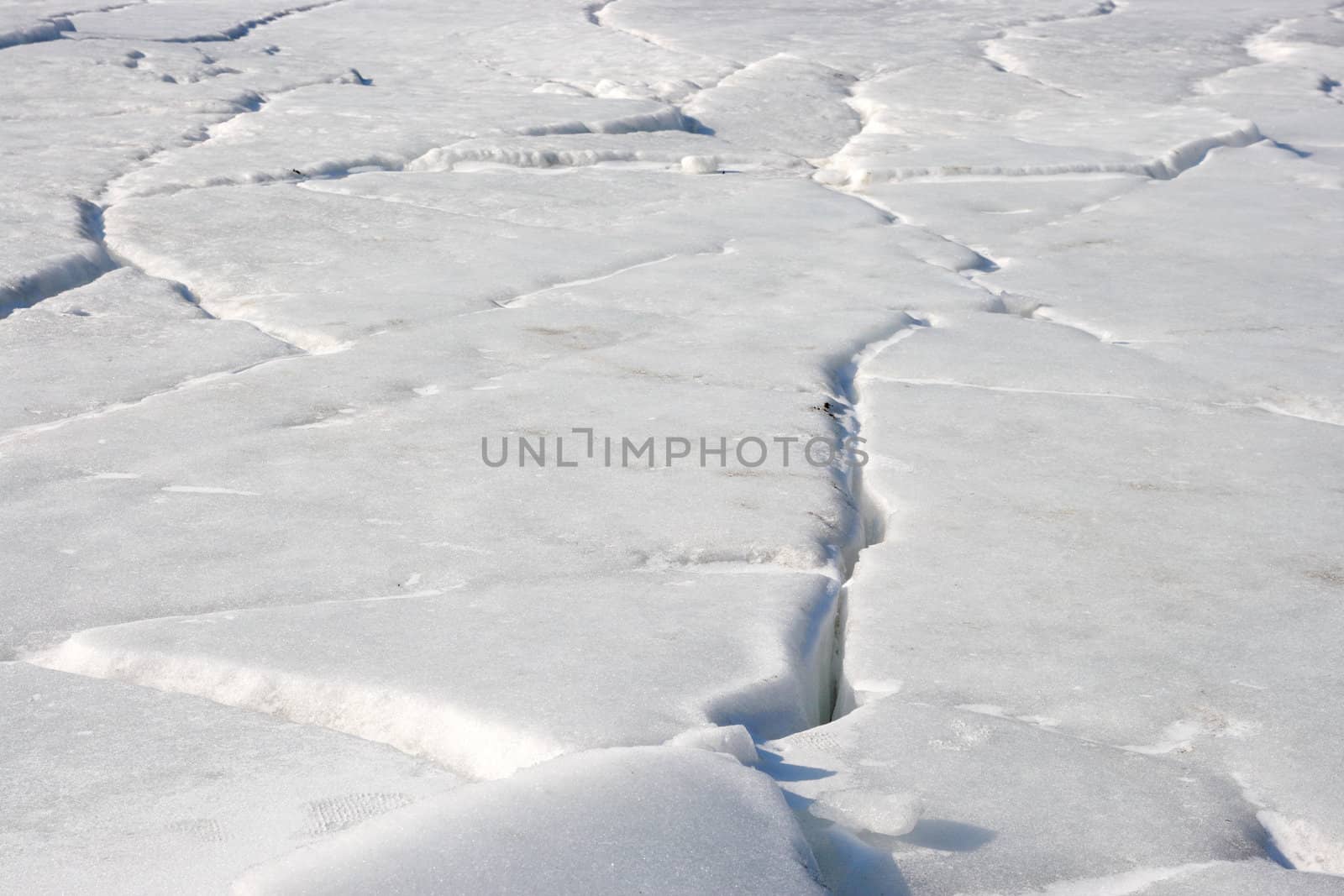 frozen Winter sea, the in the ice, background
