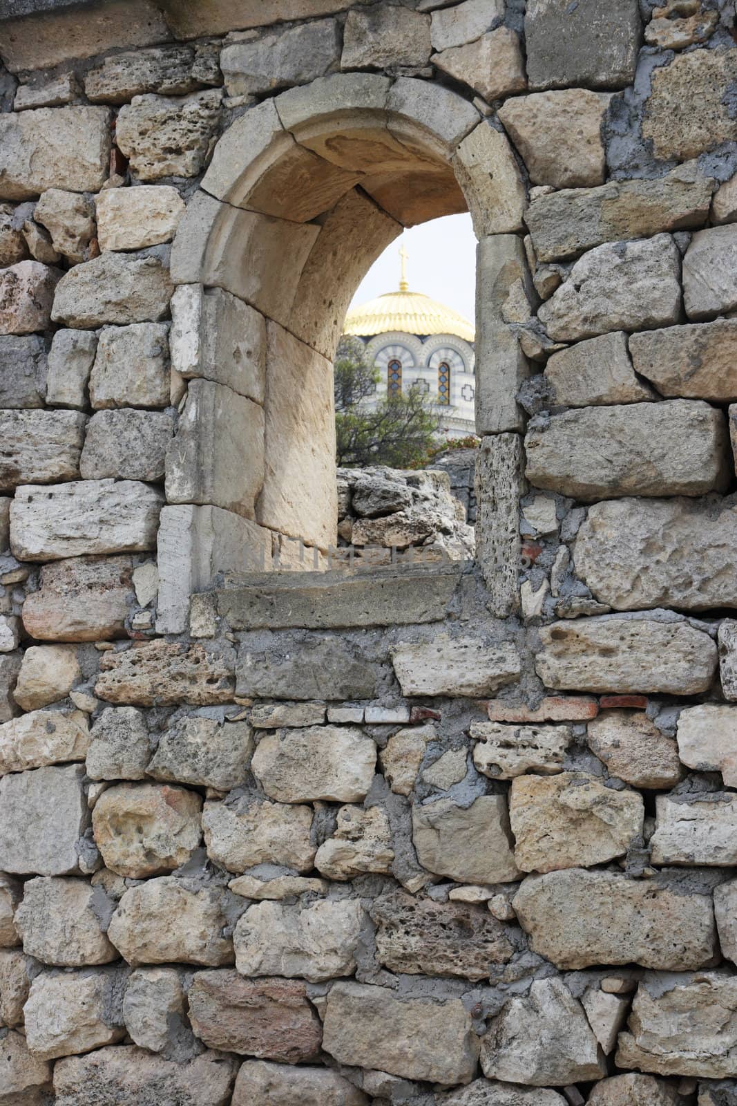 Texture of the old walls and wrought iron doors
