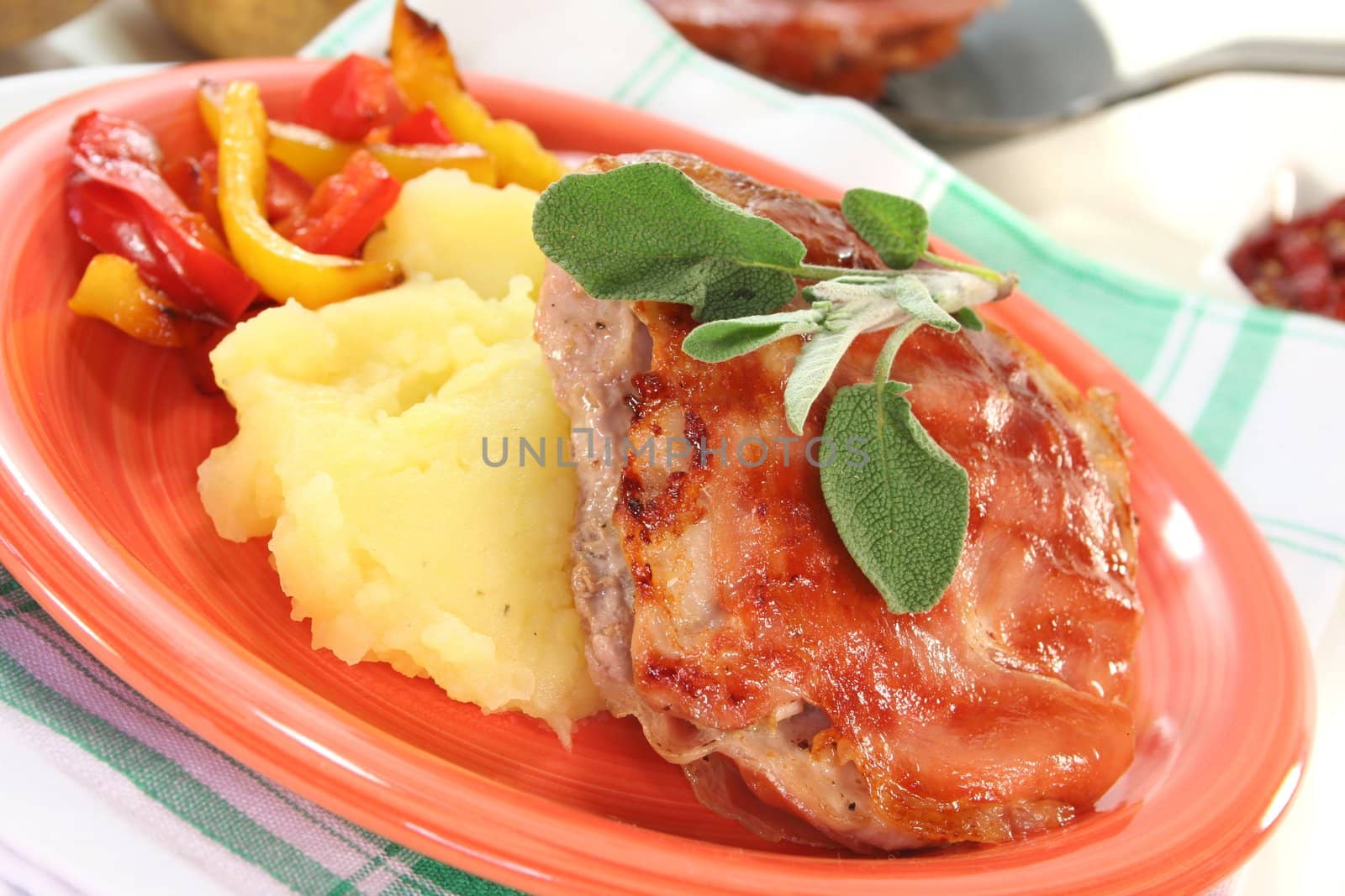 Saltimbocca of veal with bacon, sage and dried tomatoes