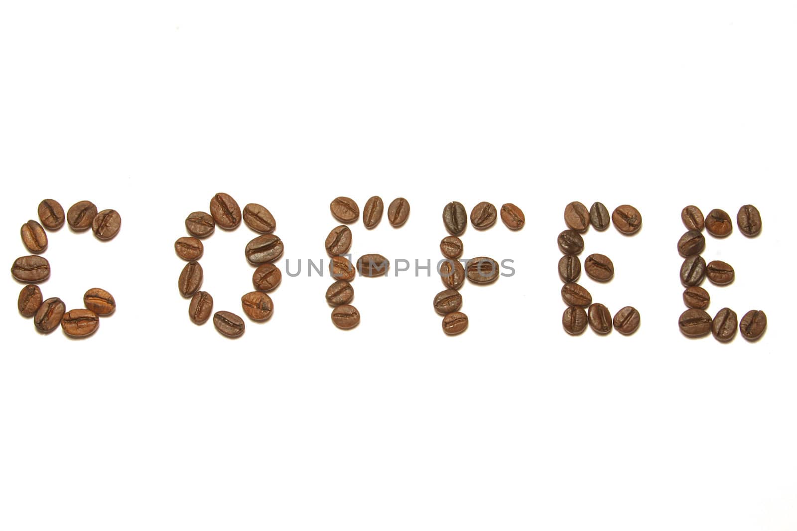 coffee beans as an inscription