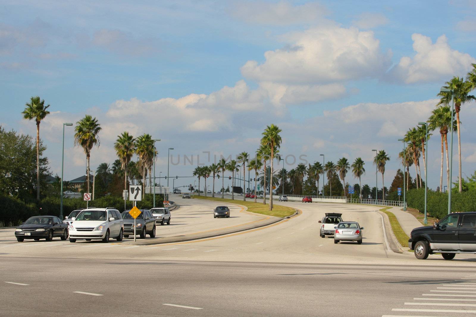 Cars at a crossroads