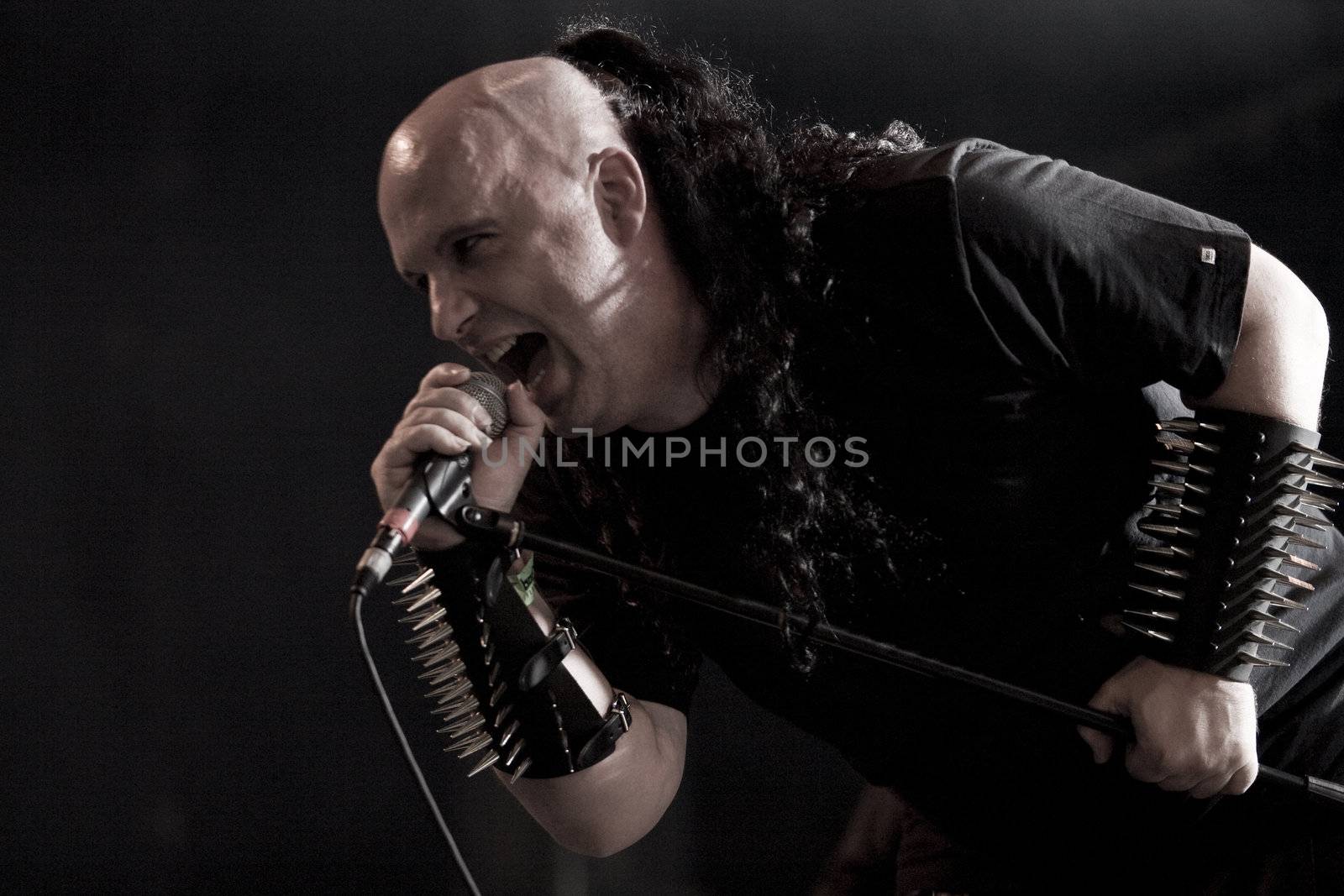 Photo's made at a live concert of a rock and metal band