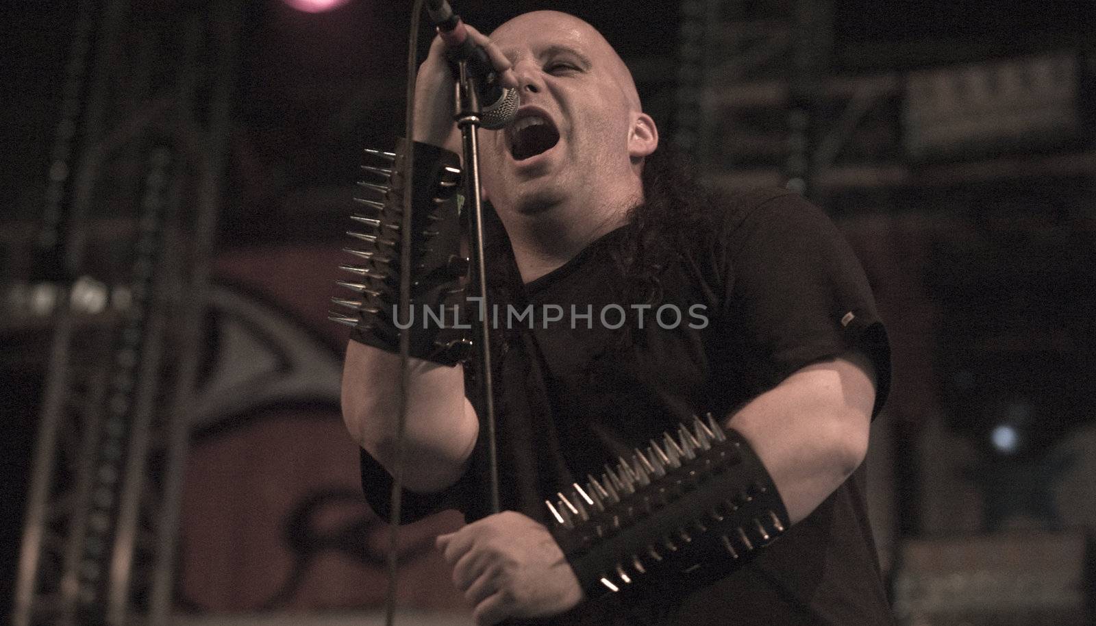 Photo's made at a live concert of a rock and metal band