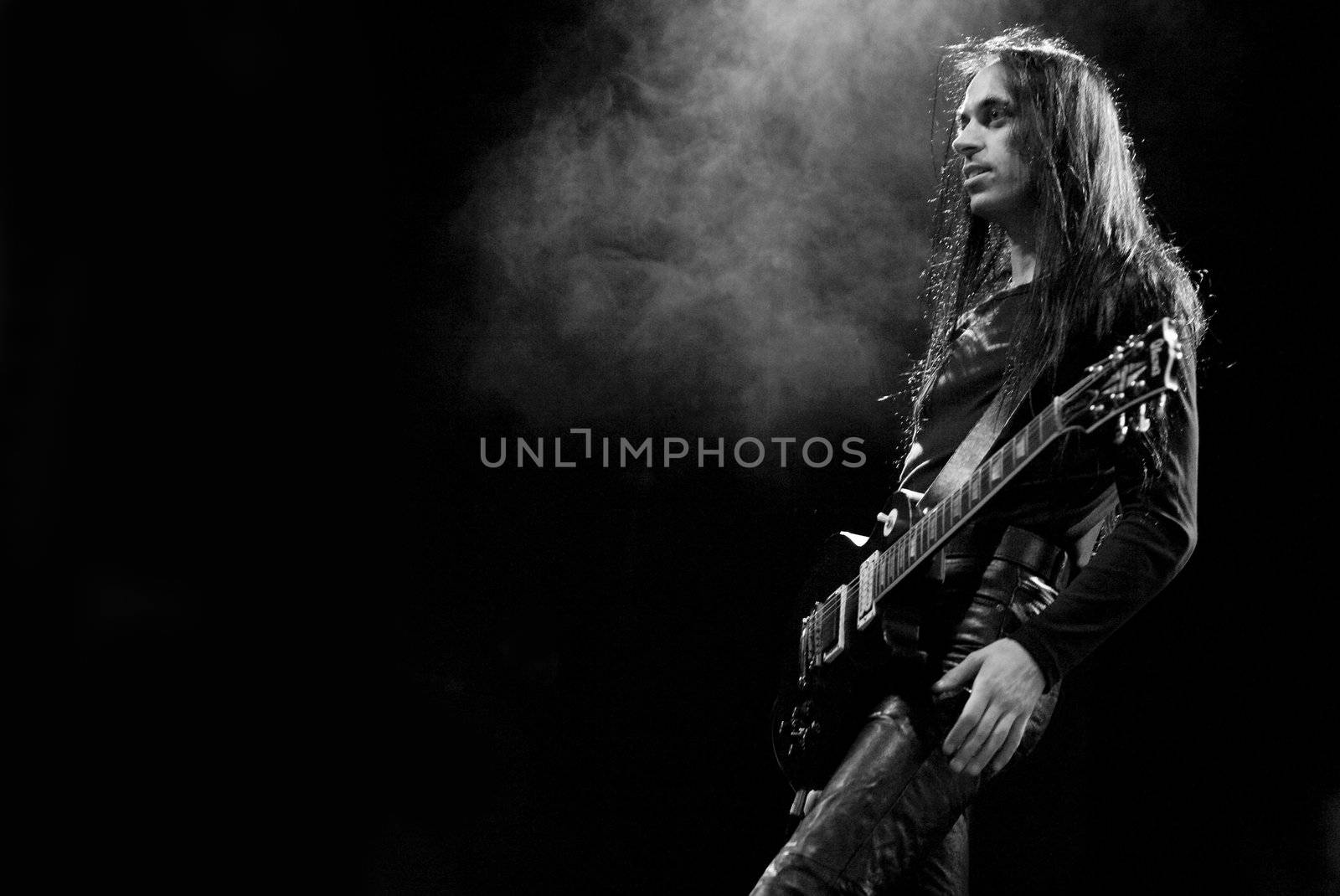 Photo's made at a live concert of a rock and metal band