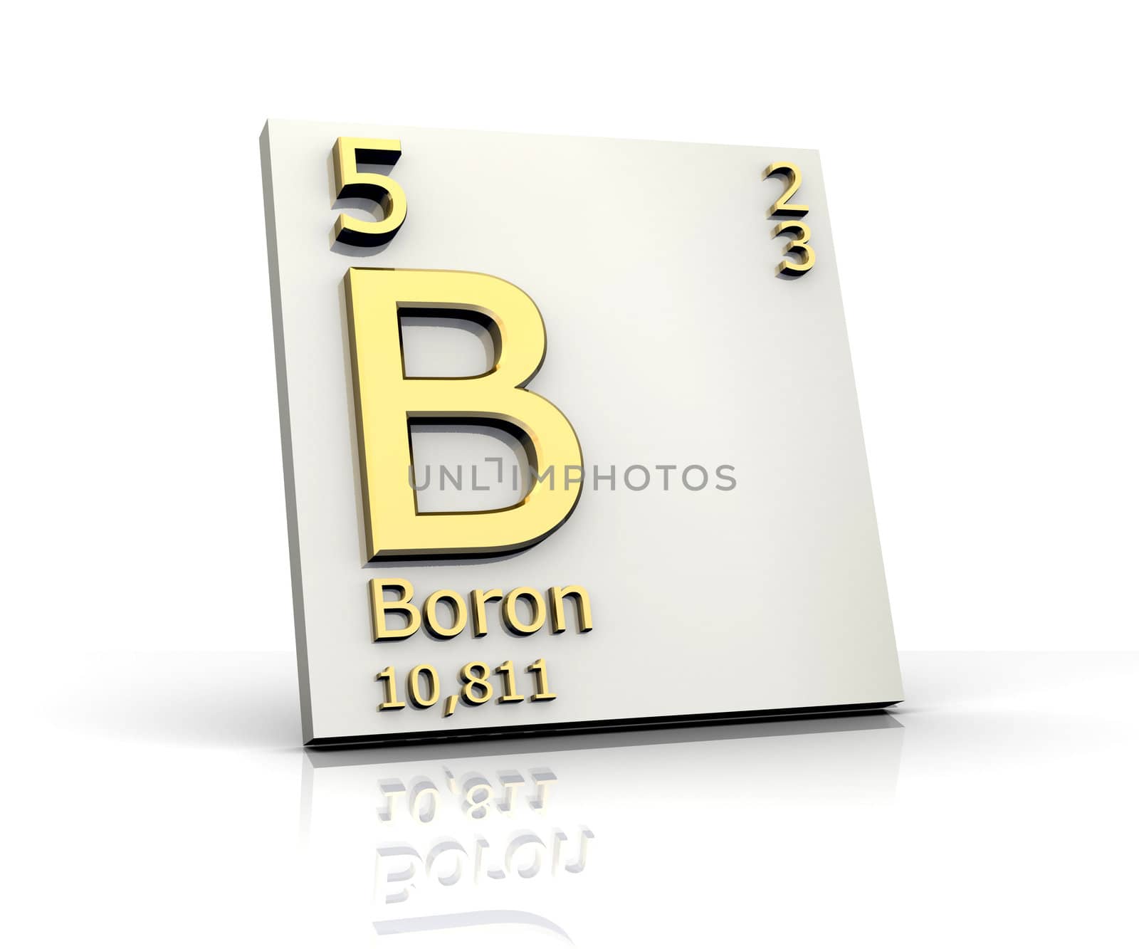 Boron from Periodic Table of Elements - 3d made