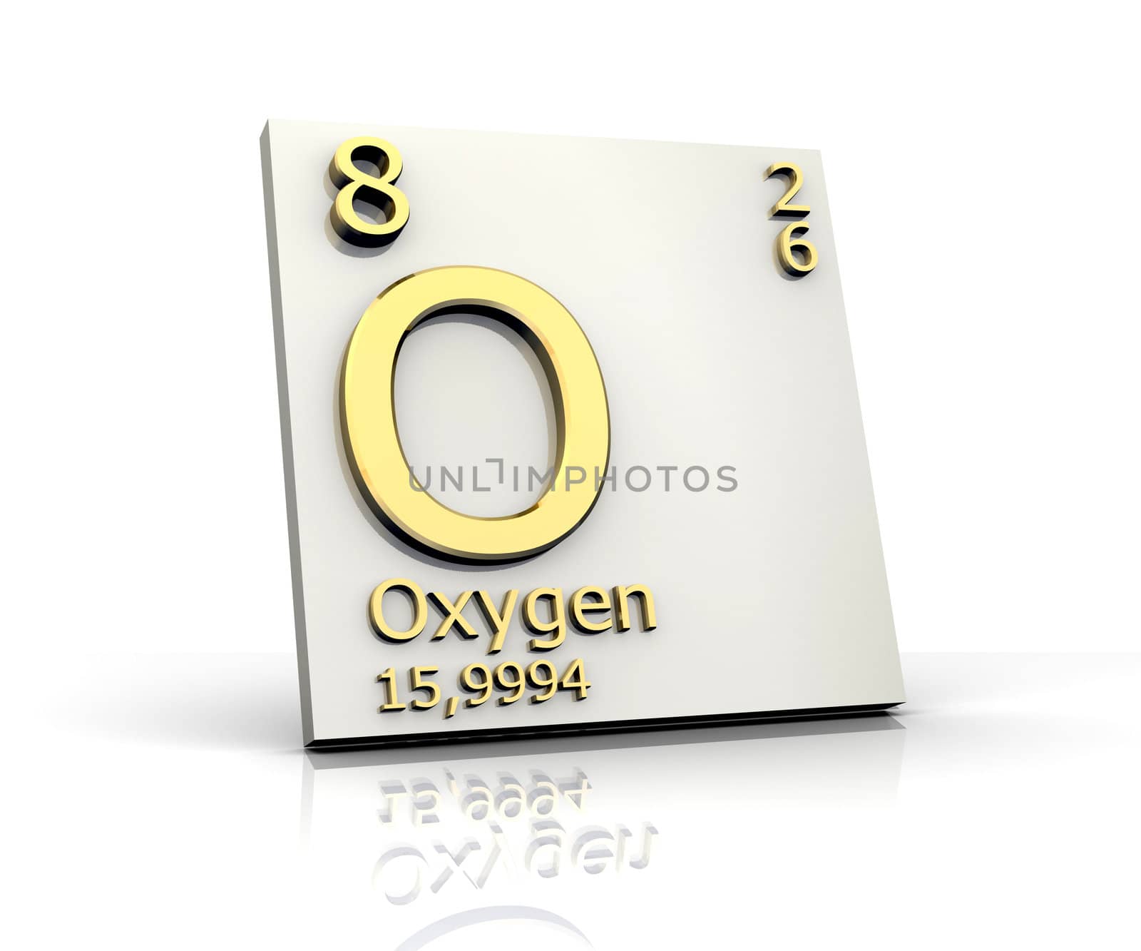 Oxygen form Periodic Table of Elements - 3dmade
