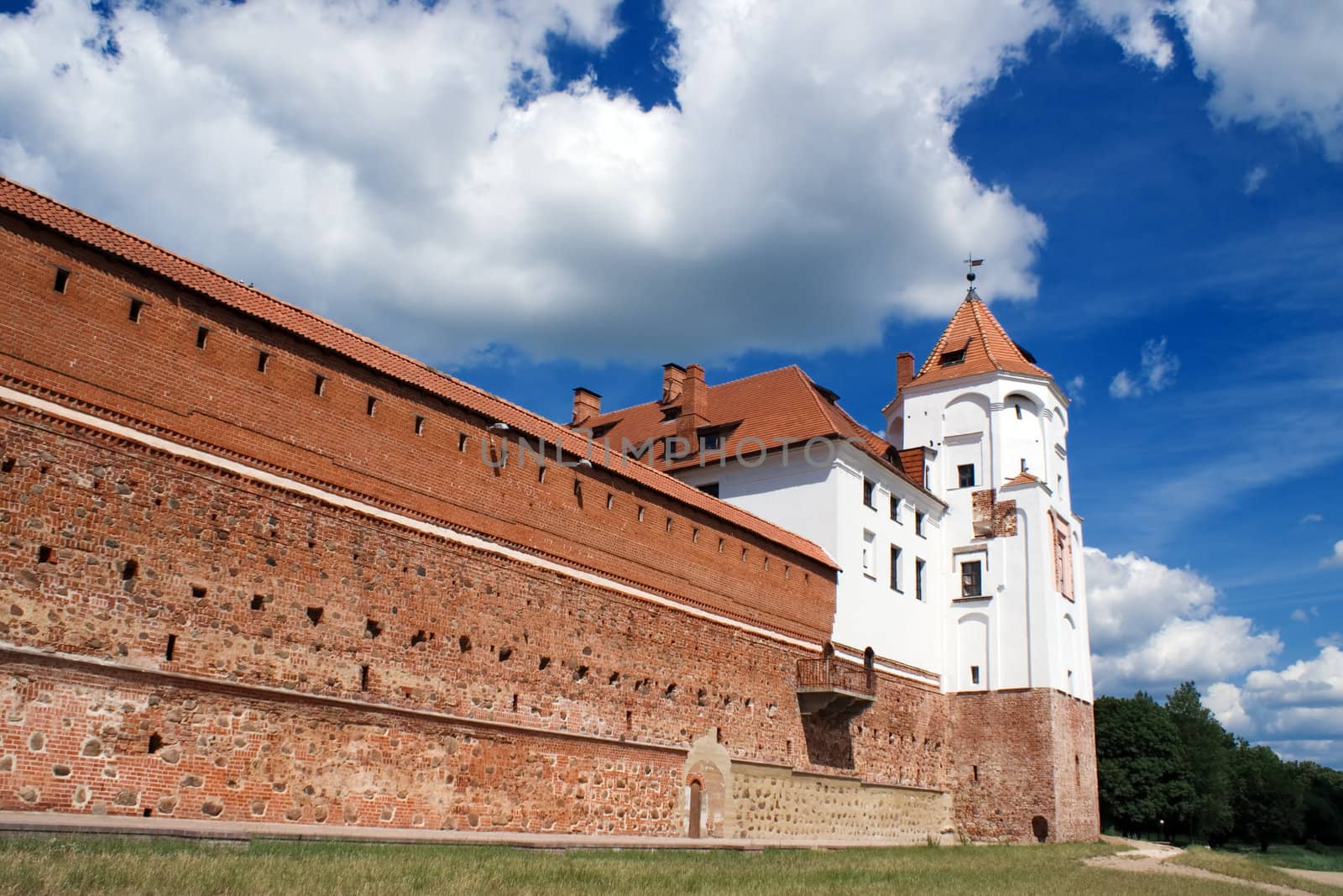 Wall and Tower of Mir Castle, Belarus