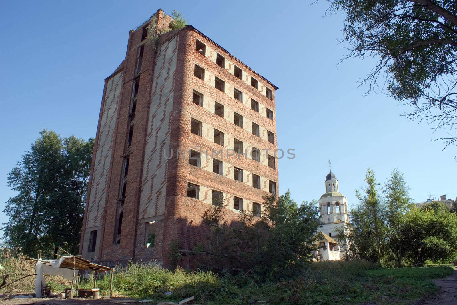 The abandoned residential building of the Communa in Smolensk, Russia
